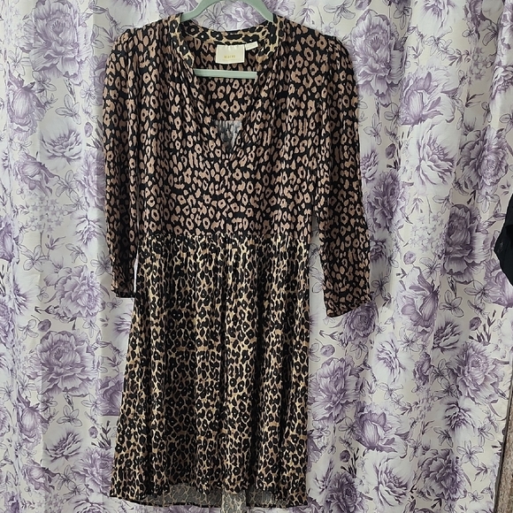 Anthropologie, Maeve Juno,‎ Leopard, Animal, Cheetah Print, Dress,Women's Size S - Picture 1 of 8